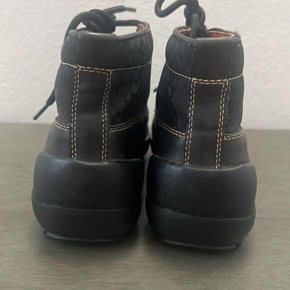 COACH Dyanne Leather Ankle Booties Womens 7 Brown Cushioned Outdoor Sporty Comfy - Picture 7 of 9